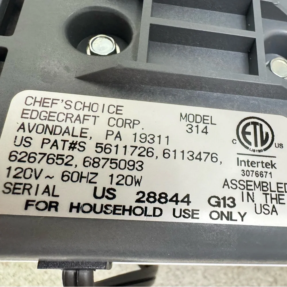 Chef’sChoice‎ 314 Electric Diamond Sharpener White Fine Edge & Serrated Knives